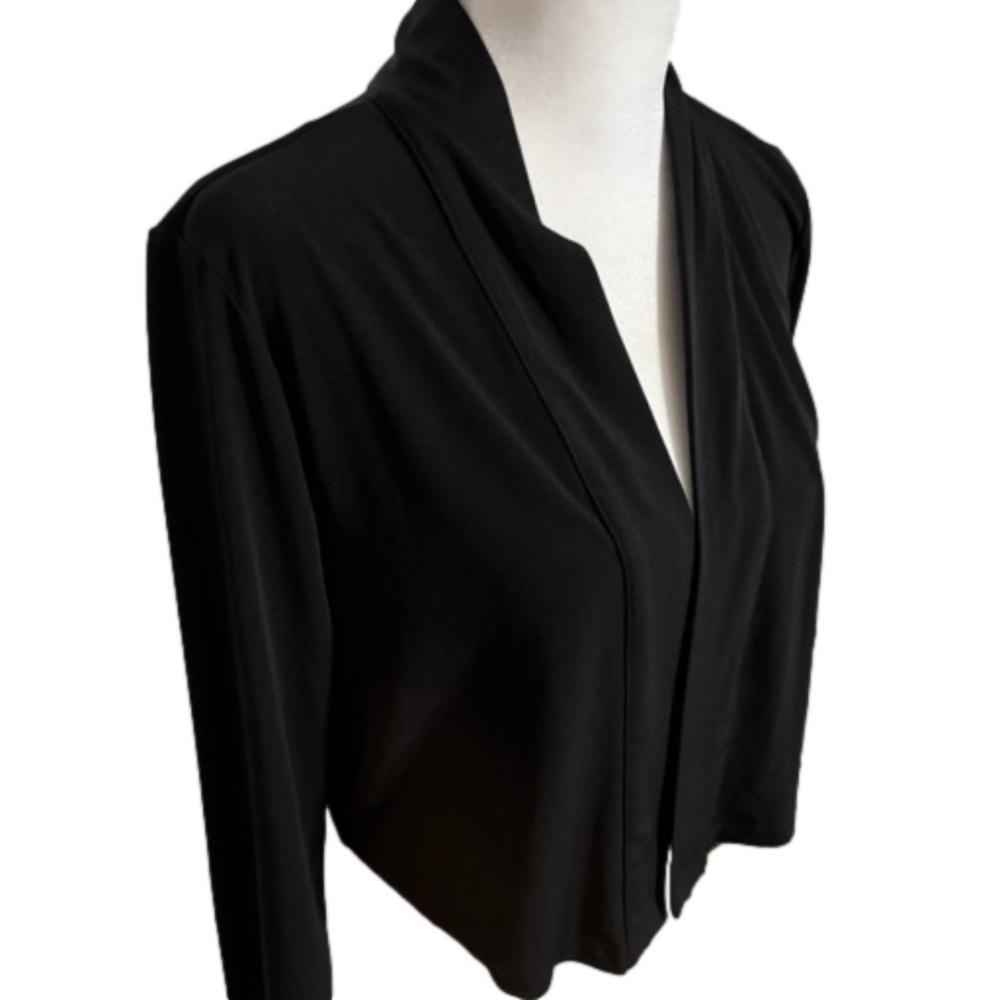Calvin Klein Black Cardigan Shrug 3/4 Sleeves Polyester Spandex Women Size M